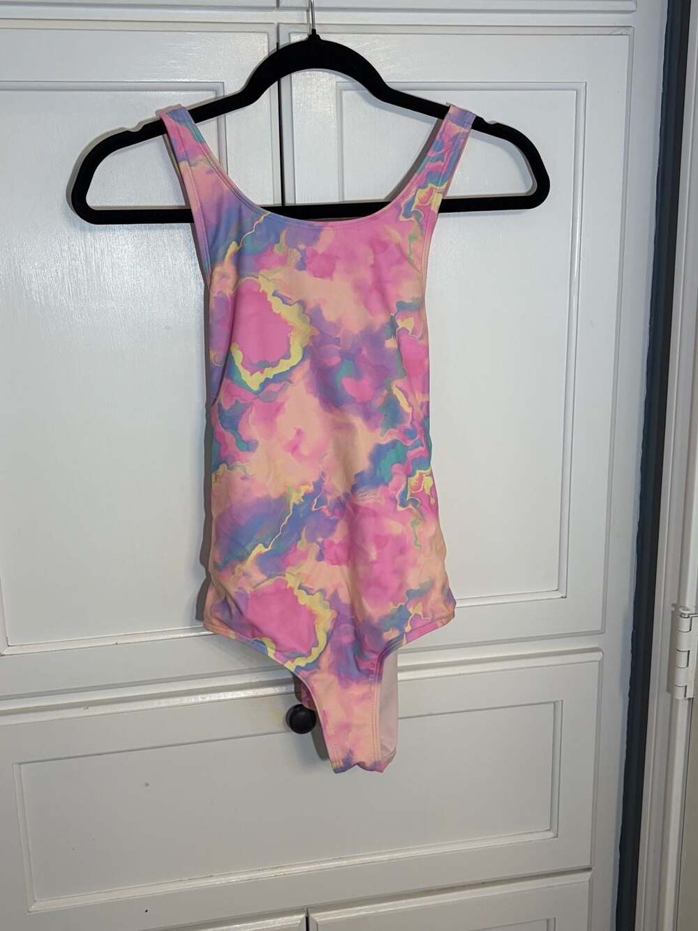 LA Girls Eleanor One Piece Swimsuit Tie Dye Pastel Marble M-L